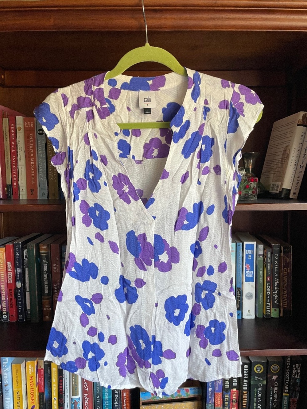 Cabi Floral Flutter Sleeve Blouse